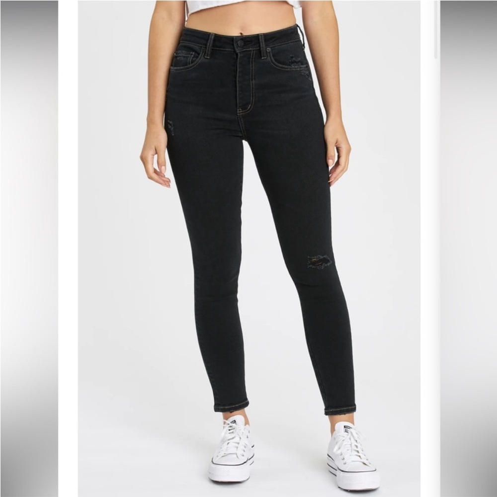 Daze High Rise Moneymaker In Your Dreams Skinny Jeans Size 28 x 28 Black NWOT